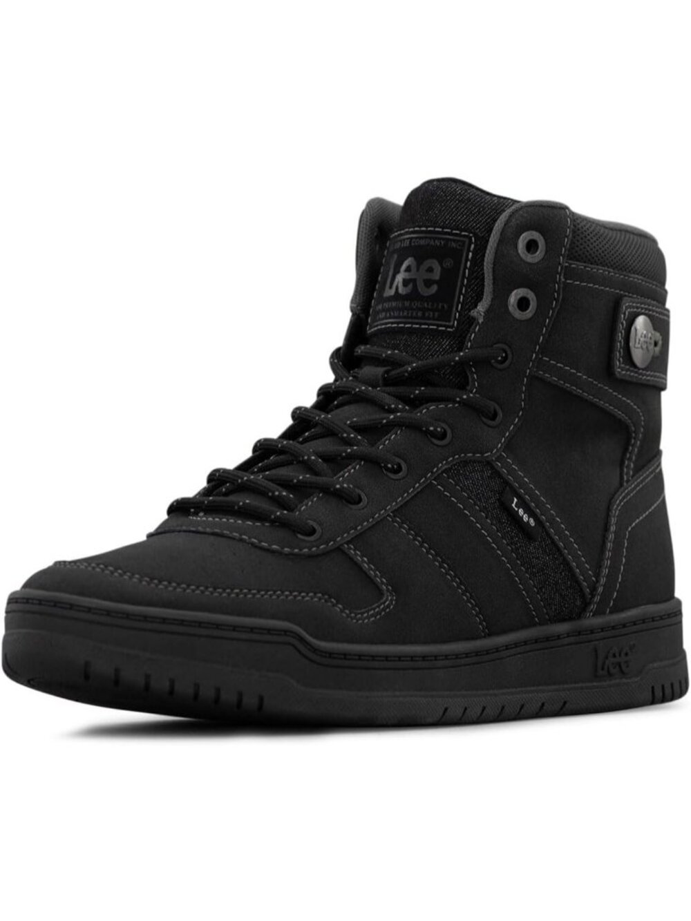 Women's Black Tennis Shoes Classic Pull On High Top Athletic Running Sneakers